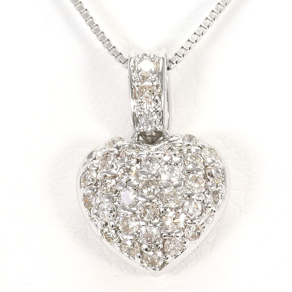 VINTAGE 18k Silver Diamond Necklace